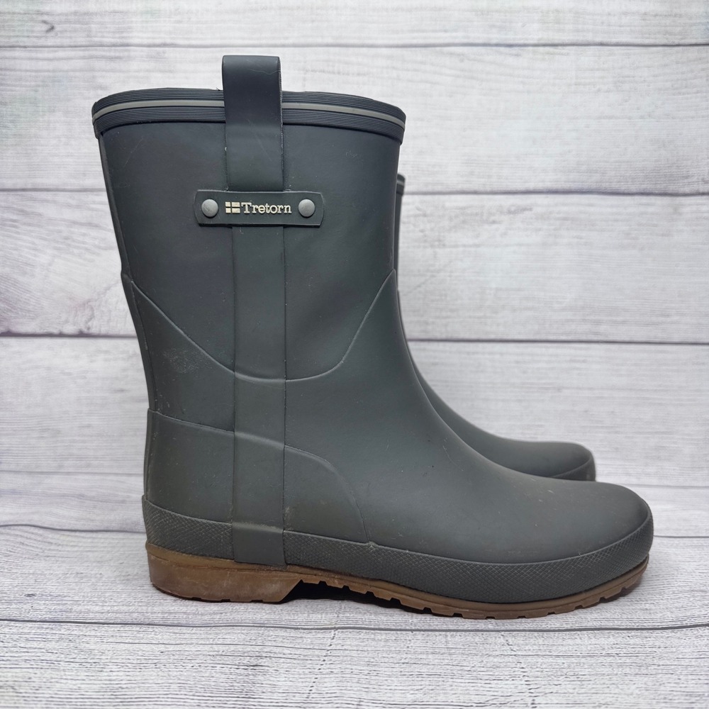 Tretorn Women's Rain Boots Rubber Ankle Boots Grey‎ Size 36